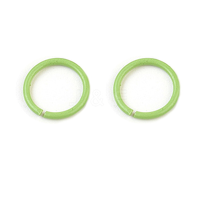 Spray Painted Iron Open Jump Rings IFIN-F149-B06-1