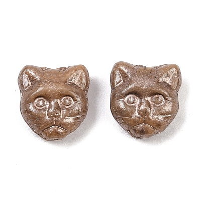 Czech Pressed Glass Beads GLAA-I061-04A-1
