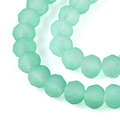 Baking Paint Frosted Glass Beads Strands X-FGLA-N003-6mm-03-1