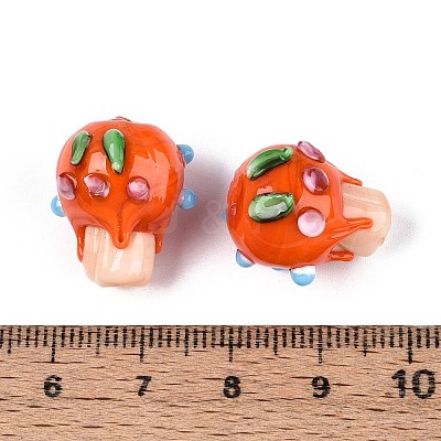 Handmade Lampwork Bumpy Beads LAMP-T022-06E-1
