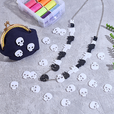 60Pcs Acrylic Buttons BUTT-PH0001-59A-01-1