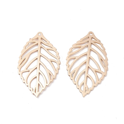 Brass Filigree Big Pendants KK-B064-06KCG-1