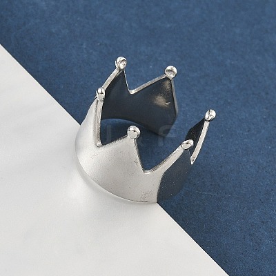 304 Stainless Steel Open Cuff Rings for Women RJEW-A079-09A-P-1