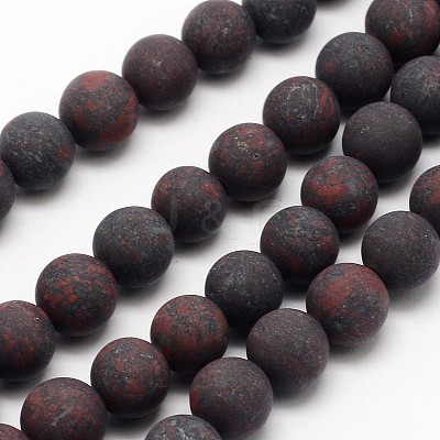 Natural Brecciated Jasper Beads Strands X-G-D690-8mm-1