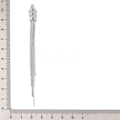 Brass Micro Pave Clear Cubic Zirconia Big Pendants KK-G510-01P-1