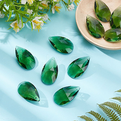 10Pcs Glass Pendants GLAA-ME0001-16B-1