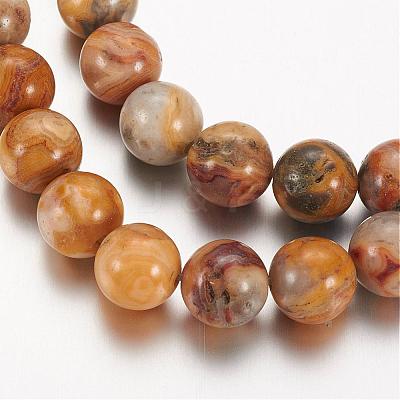 Natural Crazy Lace Agate Round Bead Strands G-M272-03-8mm-1