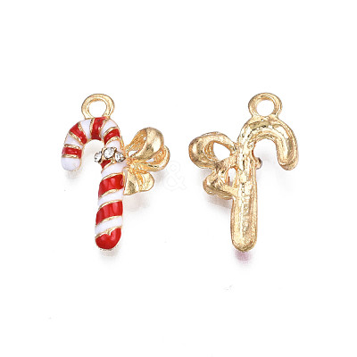 Rack Plating Alloy Enamel Pendants ENAM-N055-151B-1