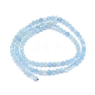 Natural Aquamarine Beads Strands G-E411-19B-3mm-1