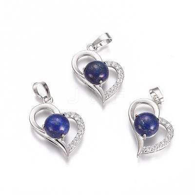Natural Lapis Lazuli Pendants G-L512-O07-1