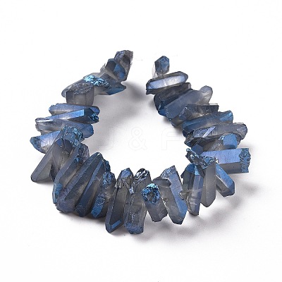Natural Quartz Crystal Points Beads Strands G-K181-B17-1