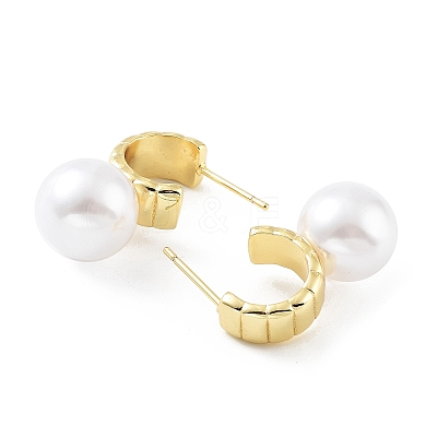 Rack Plating Brass Studs Earrings for Women KK-Z038-02G-1