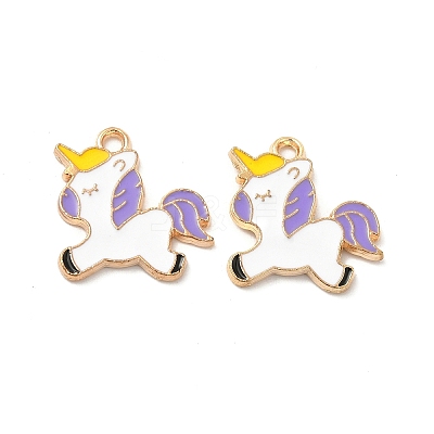 Alloy Enamel Pendants ENAM-M052-07G-C-1