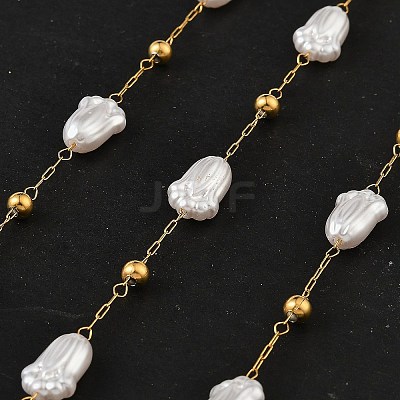 Ion Plating(IP) 304 Stainless Steel Flower Link Chains CHS-H034-03G-02-1
