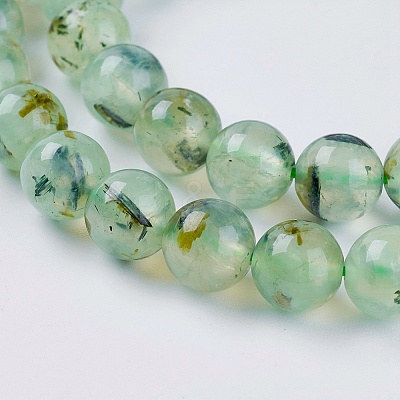 Natural Prehnite Beads Strands LS-G-G457-8mm-03-1