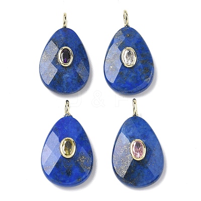 Dyed Natural Lapis Lazuli Pendants G-I391-04G-06-1