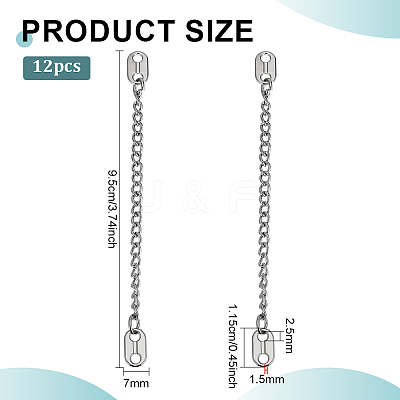 12Pcs Zinc Alloy Coat Hanging Chain FIND-PH0038-69P-1