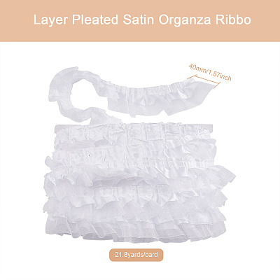 2-Layer Pleated Satin Organza Ribbons PJ-TAC0004-02A-1