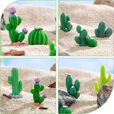 24Pcs 12 Styles Resin Cactus Mini Model DJEW-SP0001-15-1