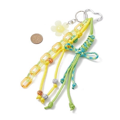 Polyester & Spandex Cord Ropes Pendant Decorations HJEW-JM03843-1