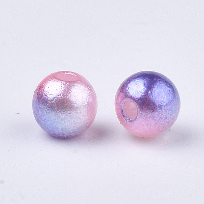 Rainbow ABS Plastic Imitation Pearl Beads LS-OACR-Q174-4mm-13-1