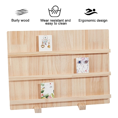Synthetic Wooden Earring Display Stands EDIS-WH0015-04-1