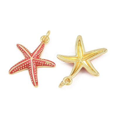 Brass Enamel Pendants KK-CBACBC6-05G-02-1