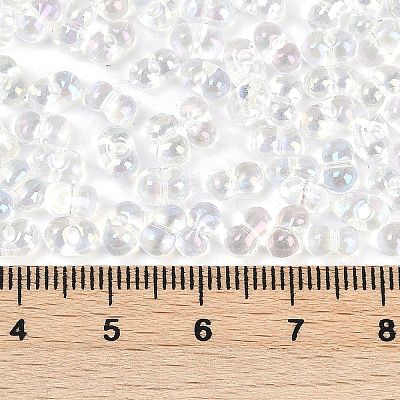 Transparent Colours Rainbow Glass Seed Beads SEED-K010-02-1
