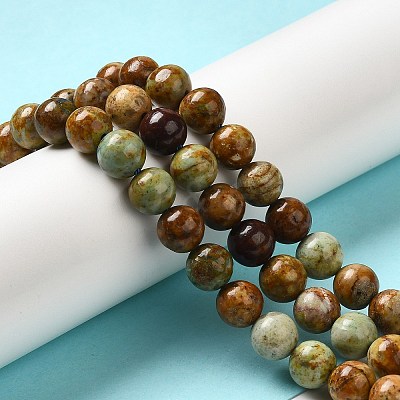Natural Yellow Chrysocolla Beads Strands G-H298-A07-03-1