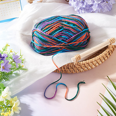Polyester Fibers Knitting Yarn DIY-TADJ0002-005D-1