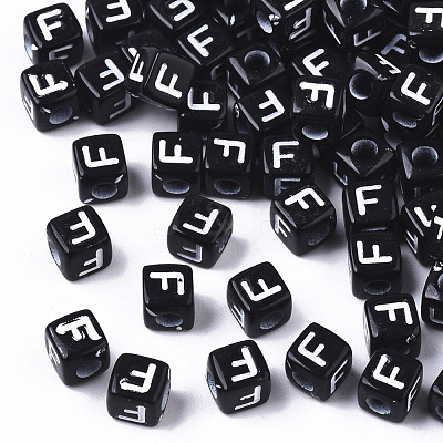Opaque Acrylic Beads X-SACR-N002-01F-1