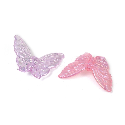UV Plating & Luminous Transparent Acrylic Beads MACR-L007-20-1