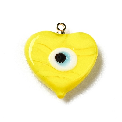 Handmade Lampwork Pendants LAMP-E030-01G-03-1