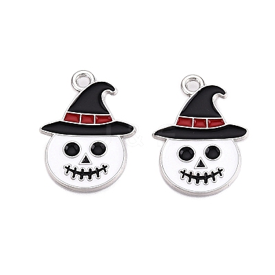 Halloween Theme Alloy Enamel Pendants ENAM-T020-08C-1
