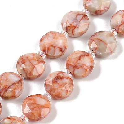Natural Red Netstone Beads Strands G-C116-A71-01-1