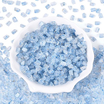 Transparent Spray Painted Glass Seed Beads SEED-L011-10A-17-1