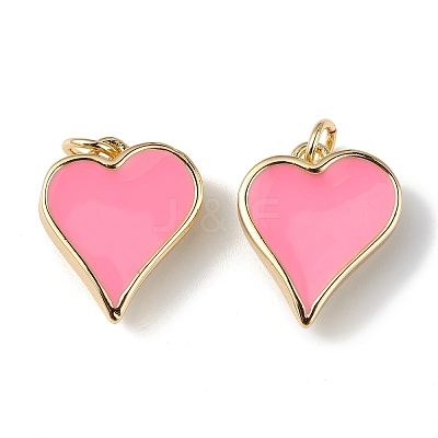 Eco-Friendly Rack Plating Brass Enamel Pendants KK-F848-02G-04-1