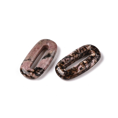 Natural Rhodonite Oval Pendants G-N342-105L-1