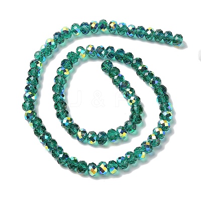 AB Color Plated Transparent Electroplate Beads Strands EGLA-H104-06K-1