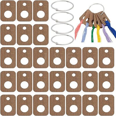 100Pcs Wood Floss Bobbin DIY-BC0013-82A-1