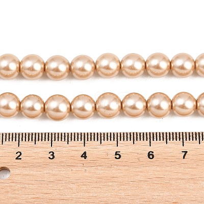 Eco-Friendly Dyed  Glass Pearl Round Beads Strands HY-A002-8mm-RB064-1