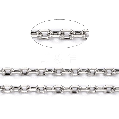 Tarnish Resistant 304 Stainless Steel Cable Chains CHS-D033-03P-01-1