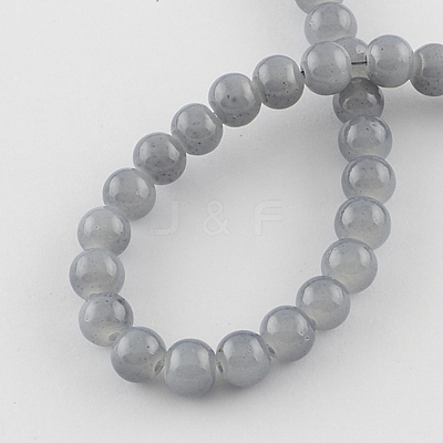 Imitation Jade Glass Beads Strands X-DGLA-S076-4mm-30-1
