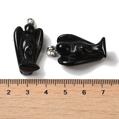Natural Obsidian Pendants G-C095-03P-08-1