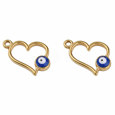 201 Stainless Steel Enamel Pendants STAS-N087-54-03G-1