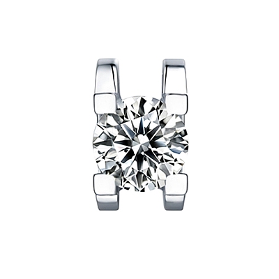 Anti-Tarnish Rhodium Plated 925 Sterling Silver Pave Crystal Moissanite Rhinestone Oval Pendant STER-U003-07P-1
