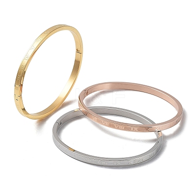 3Pcs 3 Color 304 Stainless Steel Bangles BJEW-F464-09-1