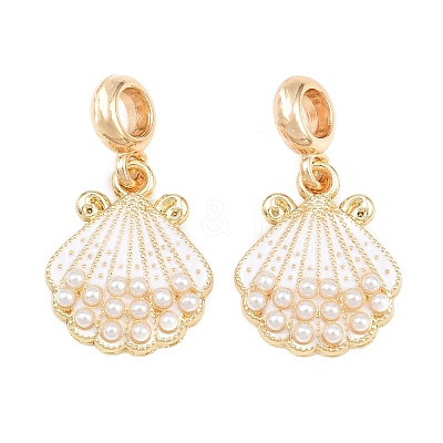 Alloy Enamel European Dangle Charms AL-CBAC2D3-03G-01-1