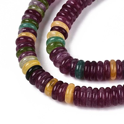 Dyed Natural White Jade Beads Strands G-T142-6mm-05A-1