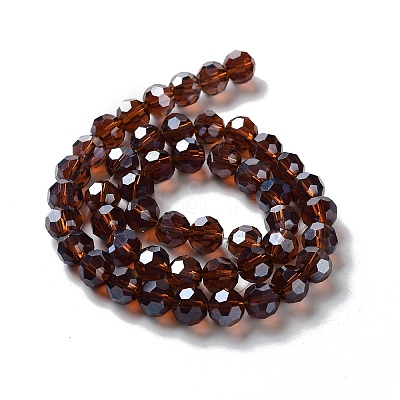 Electroplate Glass Bead Strands EGLA-R015-8mm-18-1